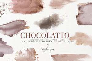 Chocolatto Watercolor Textures