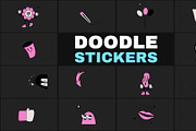 Doodle Stickers | Motion Graphics, a Graphic by FlashFXbox (Thumbnail 1 of 2)