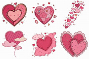 Whimsical Valentine Elements Clipart, an Illustration by Libby Wishes (Thumbnail 6 of 8)
