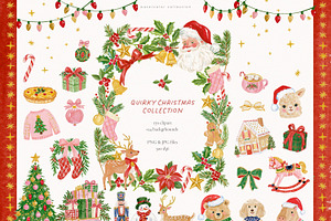 Quirky Christmas Collection, a Seasonal Illustration by PeDe Designs