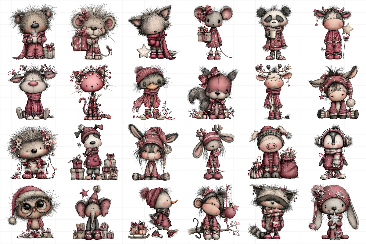 Sweet Christmas Animals PNG Bundle, an Illustration by Daily.Designs (Photo 4 of 5)