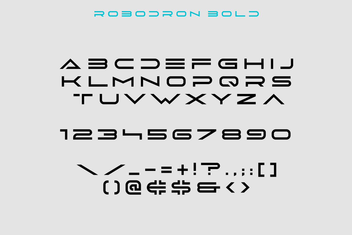 Robodron font, a Sans Serif Font by Sentavio (Photo 3 of 8)
