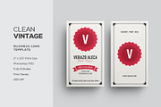 Clean Vintage Business Card, a Business Card Template by Verazo (Thumbnail 1 of 4)