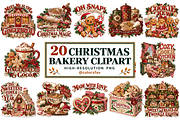 Vintage Gingerbread Bakery Clipart, an Object Graphic by Colorsfav (Thumbnail 1 of 5)