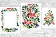 Winter Berries Watercolor Set, a Card Template by Karma (Thumbnail 8 of 12)
