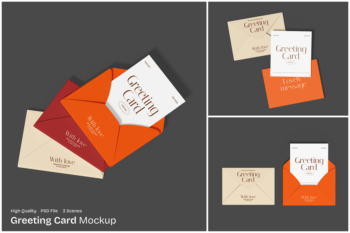 Greeting Card Mockup, a Merchandise Mockup by Unerispace (Photo 2 of 4)