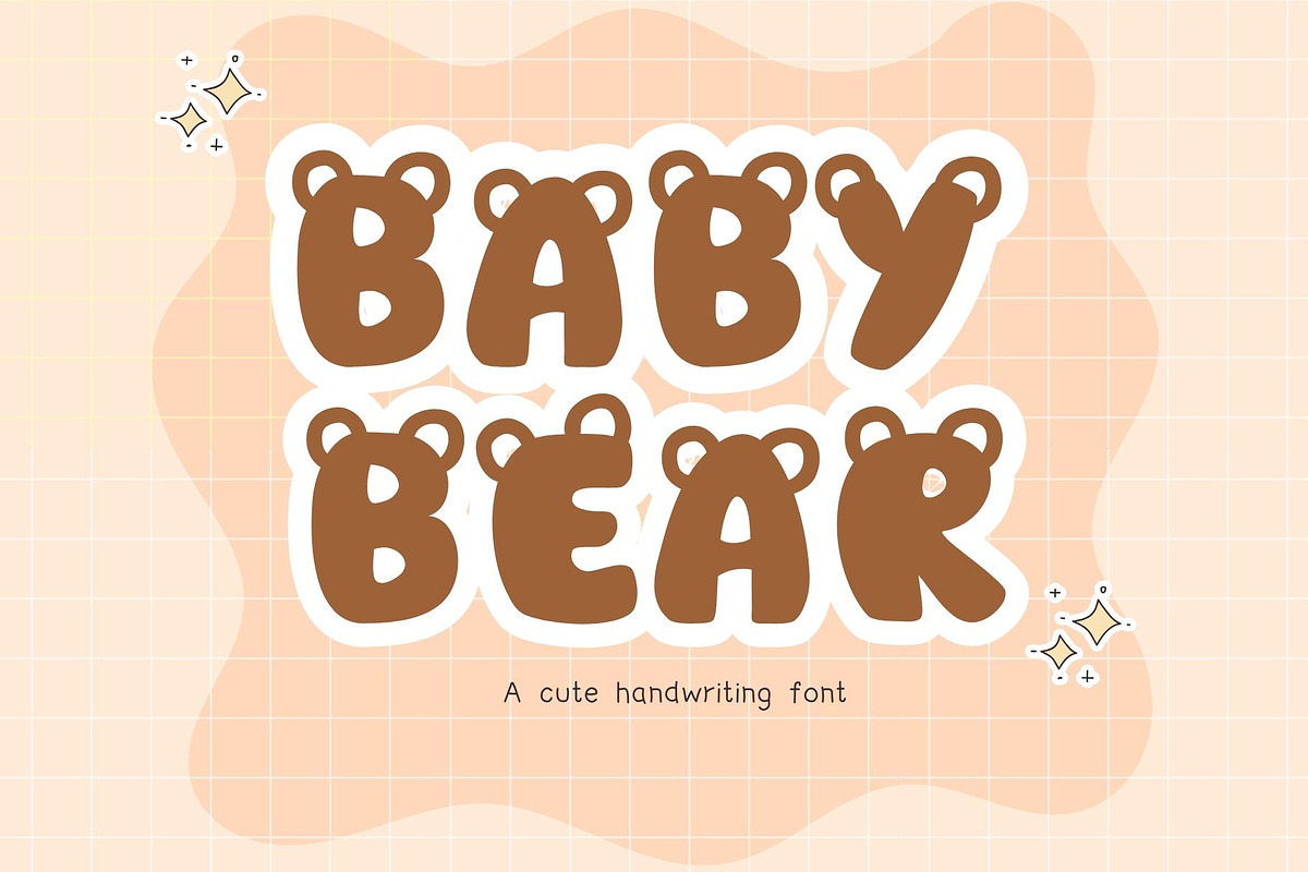 Baby bear font., a Handwritten Font by JJuta (Photo 1 of 6)