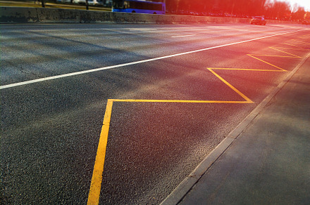 Diagonal empty sunset road bokeh background, a Transportation Photo by RETROWAVE '88