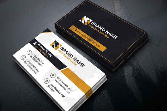 Monochrome Card Template PSD preview 8