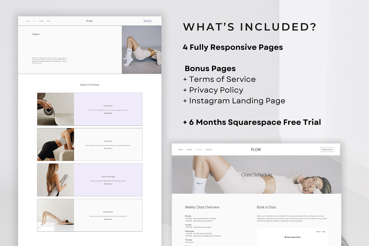 Yoga Studio Website Template preview 3