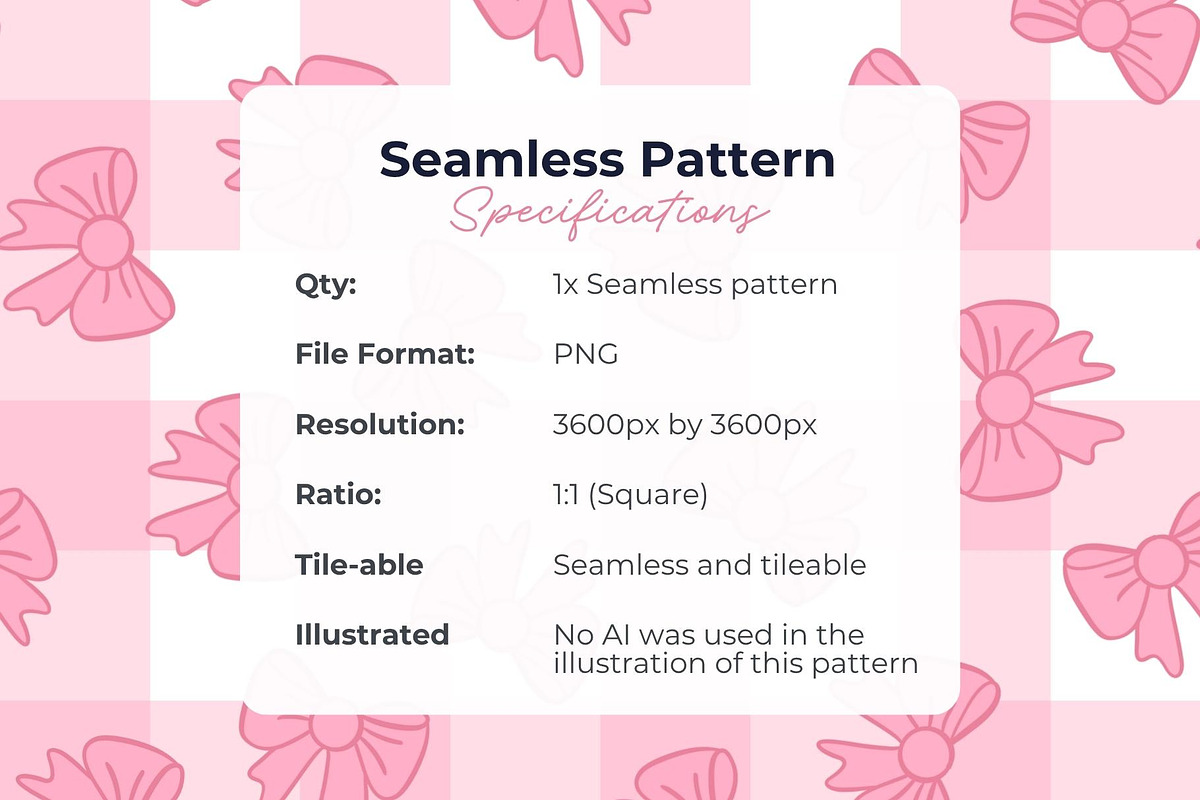 Pink Coquette Bow Seamless Pattern, a Pattern Graphic by Fern & Quill (Photo 6 of 6)