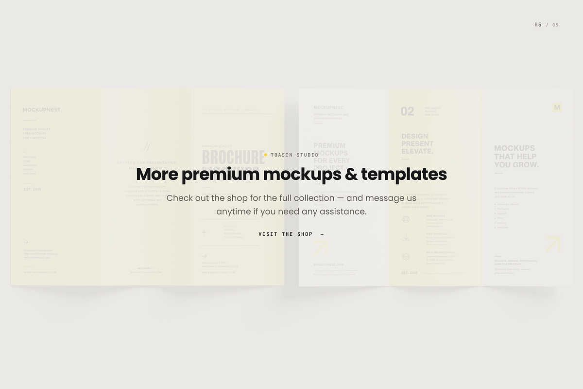 A4 Trifold Brochure Mockup, an Advertising Mockup by Toasin Studio (Photo 5 of 5)