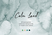 CALM LAND | Watercolor backgrounds, a Texture Graphic by SweetRenieDesigns (Thumbnail 1 of 8)