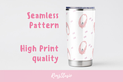 Coquette Ghost Frame Seamless Patter, a Seasonal Illustration by RimzStudio (Thumbnail 2 of 5)