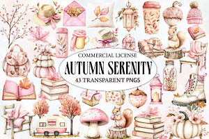 Autumn Serenity Clipart, an Illustration by Designworld