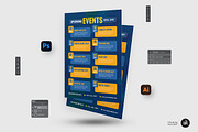 Events Schedule Flyer Template, a Flyer Template by Aam360 (Thumbnail 2 of 3)