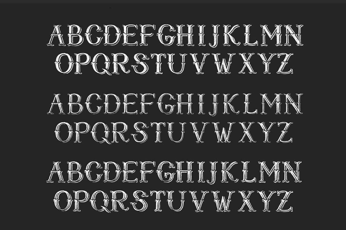 Vector chalk typefaces collection, an Object Graphic by polygraphus