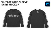 vintage long sleeve shirt mockup, a Shirt Mockup by yalanois (Thumbnail 1 of 6)