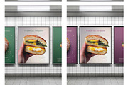 Subway Billboard Mockup, an Advertising Mockup by The Rose Project (Thumbnail 1 of 2)