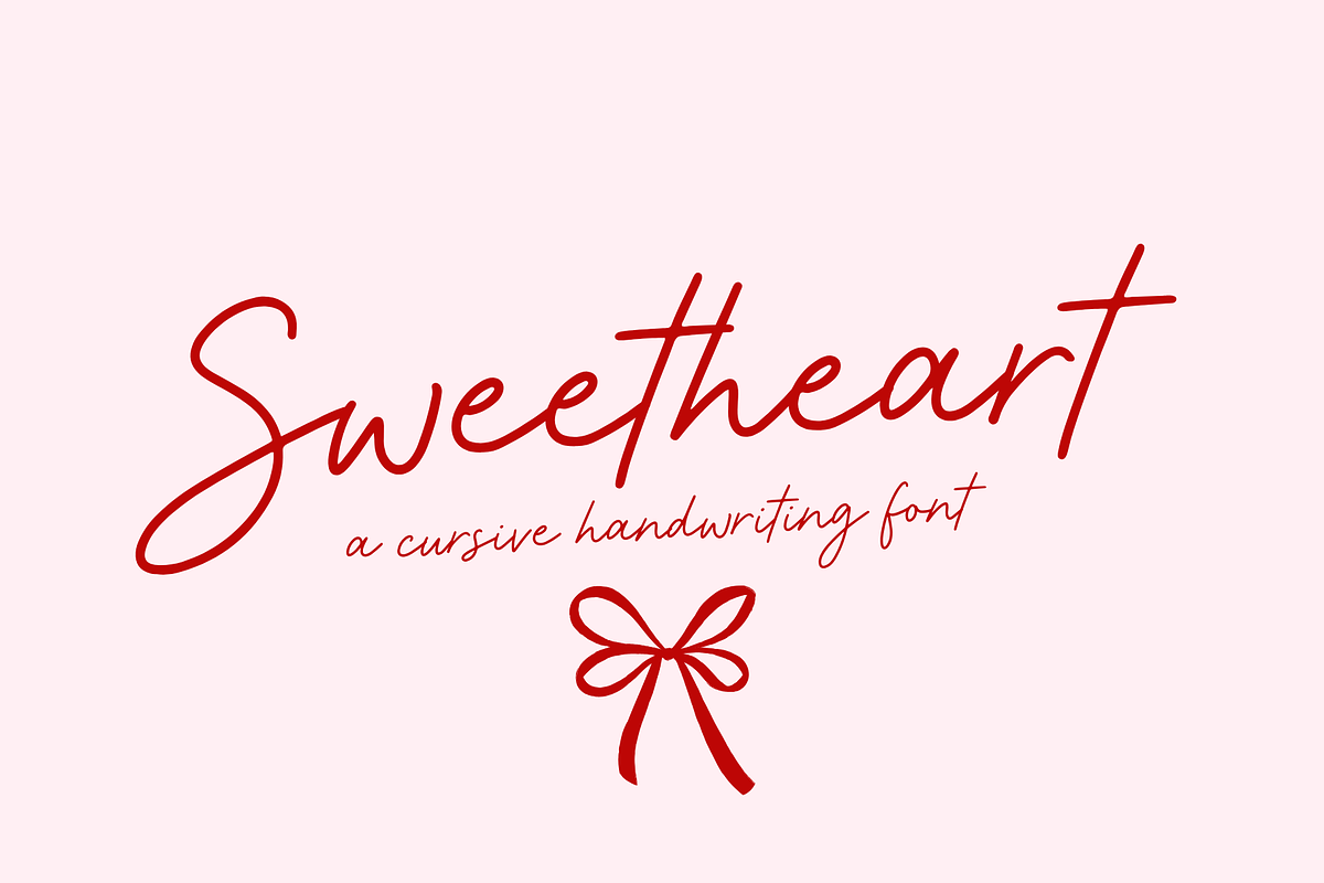 Sweetheart Font, a Handwritten Font by Design Pixie (Photo 1 of 6)