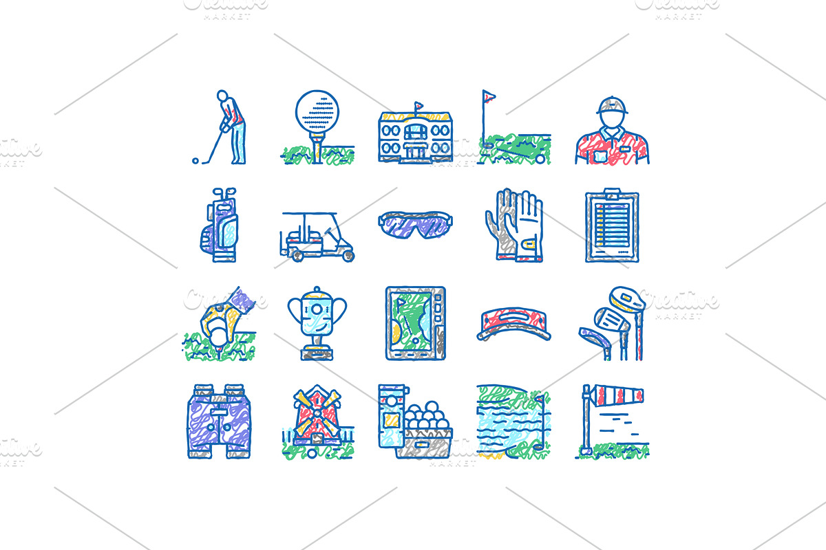 Golf Sportive Game On Playground, an Object Illustration by pikepicture
