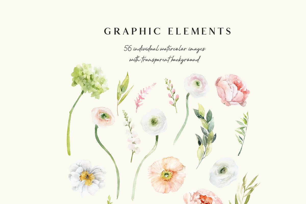 SPRING collection - watercolor set, a Decorative Illustration by Youksy (Photo 7 of 9)