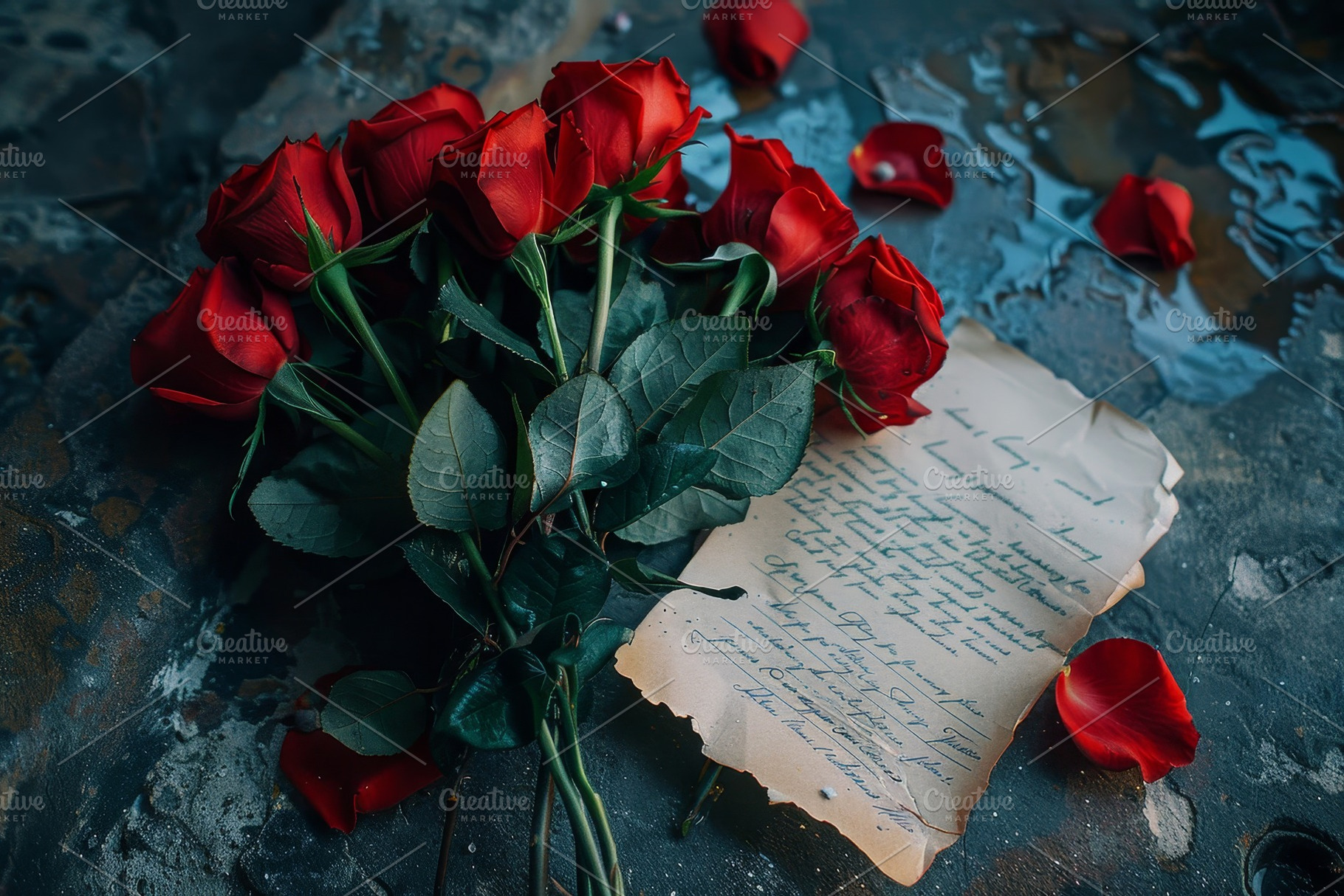 A bunch of red roses placed on top o, a Photo by Iftikhar Alam