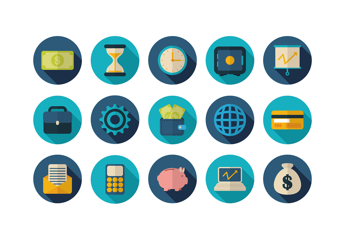 Finance Icons Illustration Set