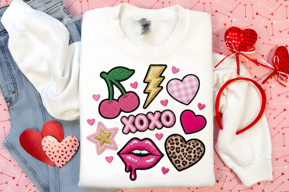 Colorful Embroidered Valentine PNG, an Illustration by Canvas Craft (Photo 3 of 7)