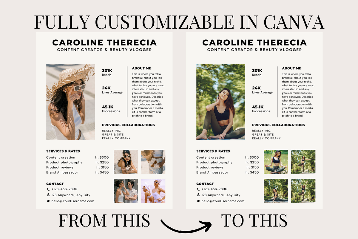 1 Page Elegant Rate Card Media Kit, a Social Media Template by Daily Creative (Photo 3 of 4)