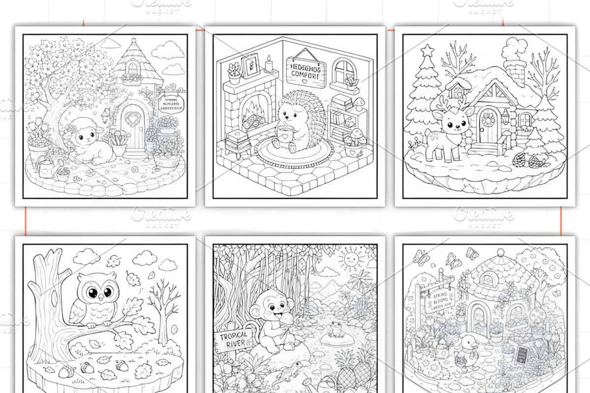 Hygge Seasonal Comfort Coloring, a Seasonal Illustration by Design Station (Photo 7 of 7)