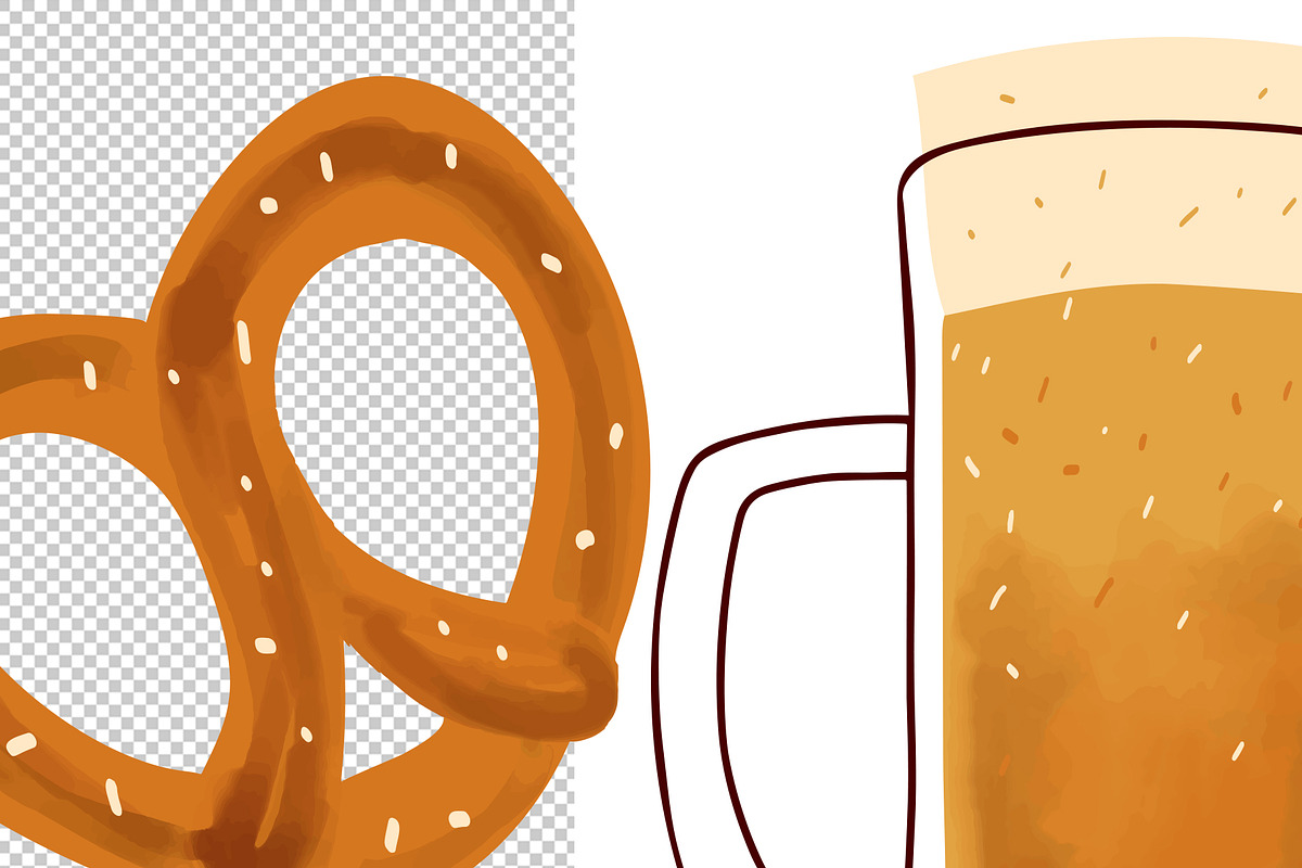 Beer Festival Clipart collection, a Food Illustration by ViktoriaLapshyna (Photo 3 of 6)