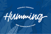 Humming - Monoscript Font, a Script Font by Garisman Std (Thumbnail 1 of 11)