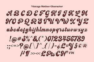 Vintage Mother - Retro Script Font