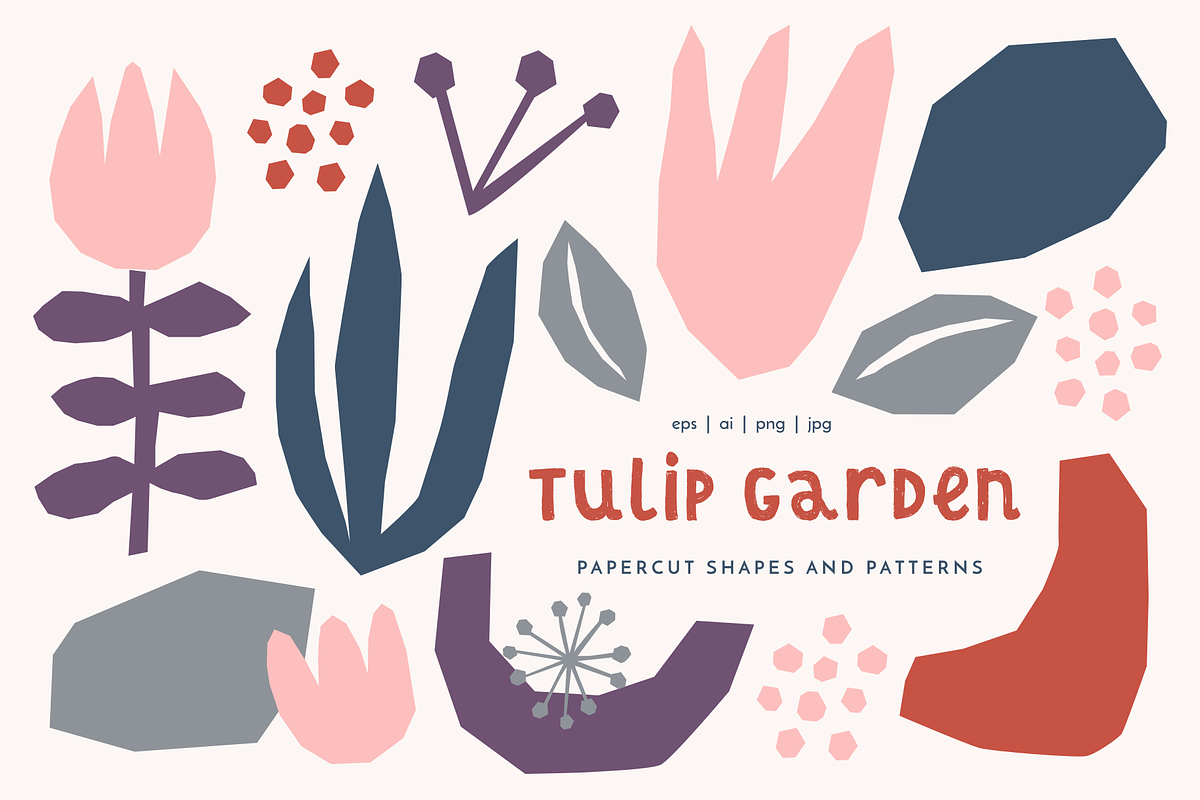 Tulip Garden | Shapes + Patterns, a Pattern Graphic by Studio Fevrier (Photo 1 of 11)