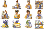 Lavender Honey Watercolor Clipart, an Illustration by DreamCafeArt (Thumbnail 4 of 8)