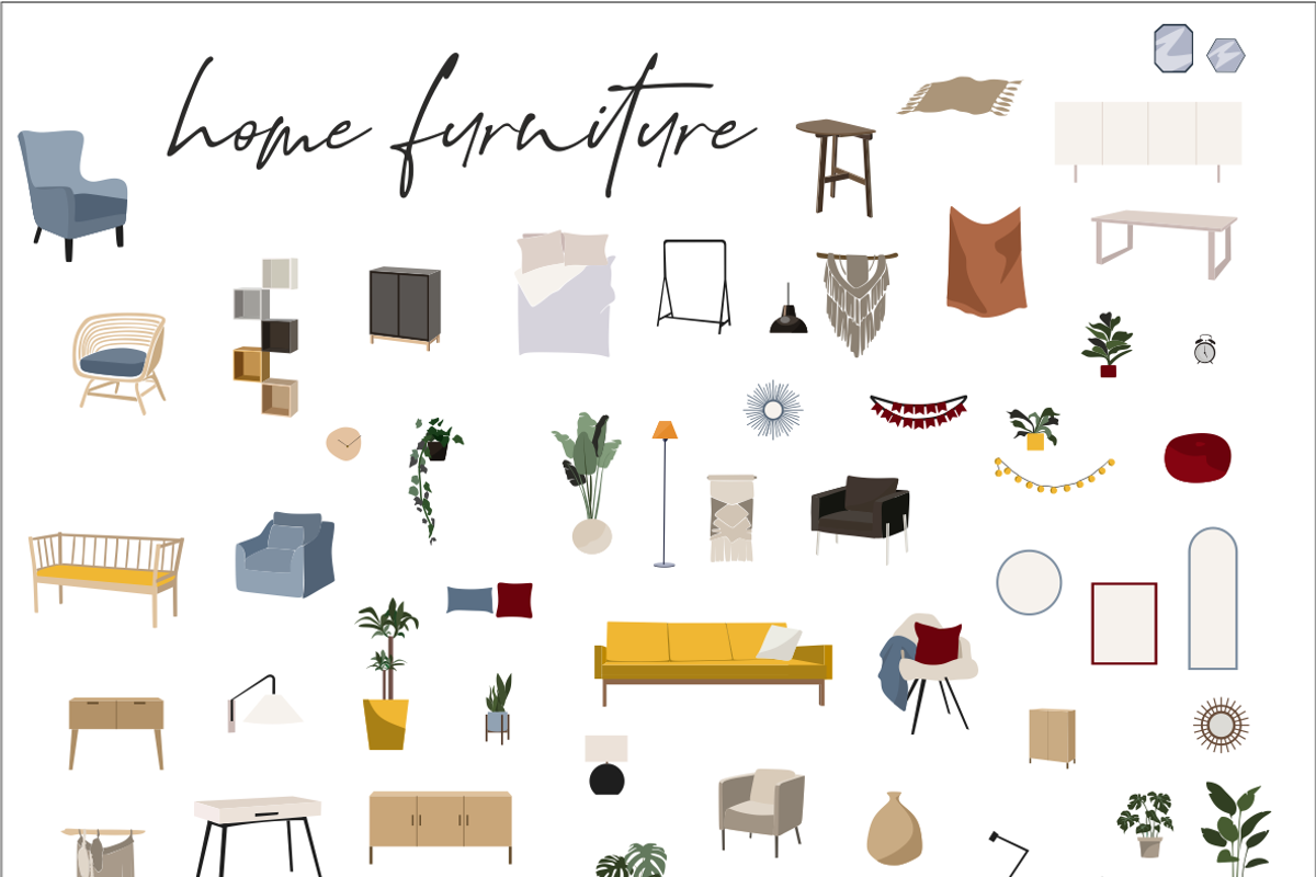 Abstract people, Women at home, a Person Illustration by Yana_mide (Photo 2 of 7)