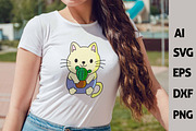 Funny Household Kawaii Cat Clipart, an Animal Illustration by ARTify Illustrations (Thumbnail 3 of 9)