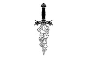 Ornamental Dagger Silhouette Bundle, an Object Illustration by Gaye Art (Thumbnail 12 of 31)