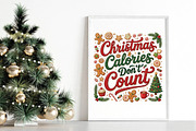 Christmas Calories Don’t Count PNG, a Seasonal Illustration by DreamPrint404 (Thumbnail 5 of 6)