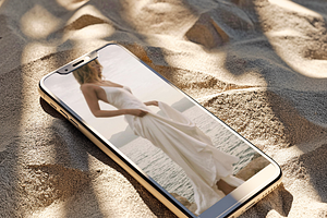 Golden Sand Phone Mockup