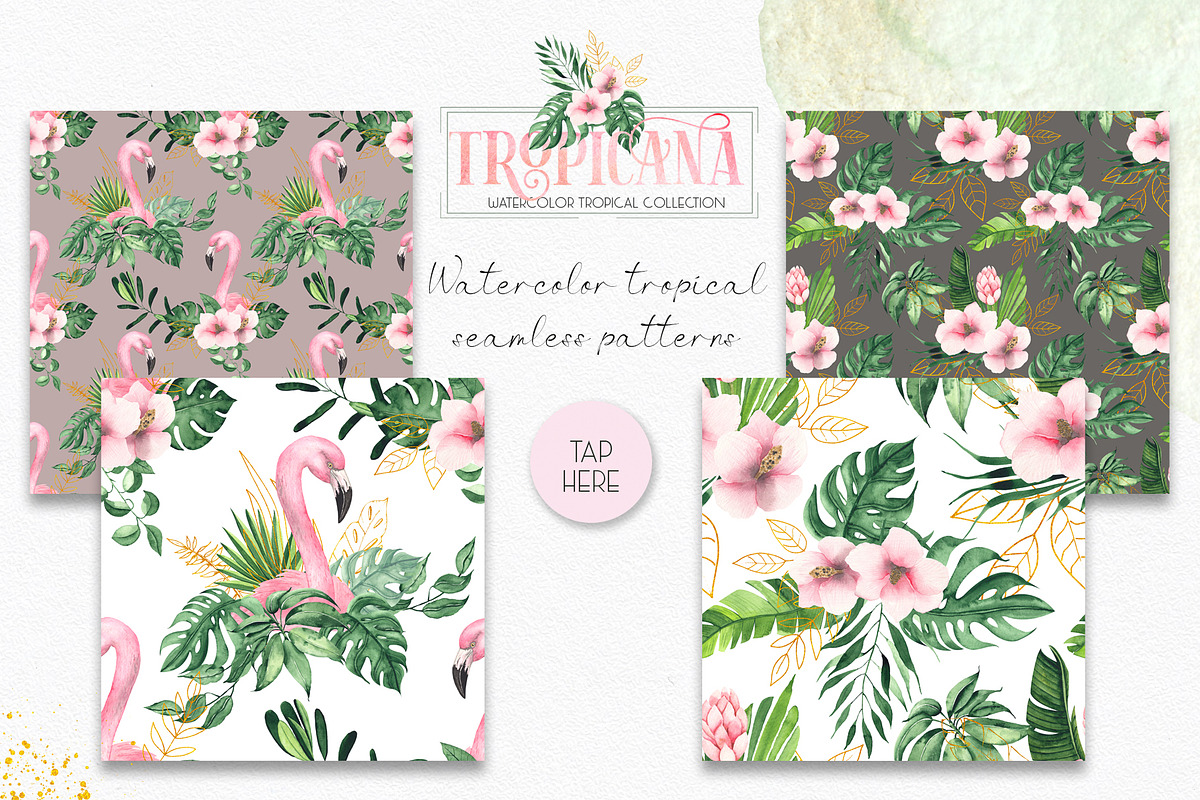 Watercolor tropical collection, an Object Graphic by Ana-Sakuta (Photo 9 of 16)