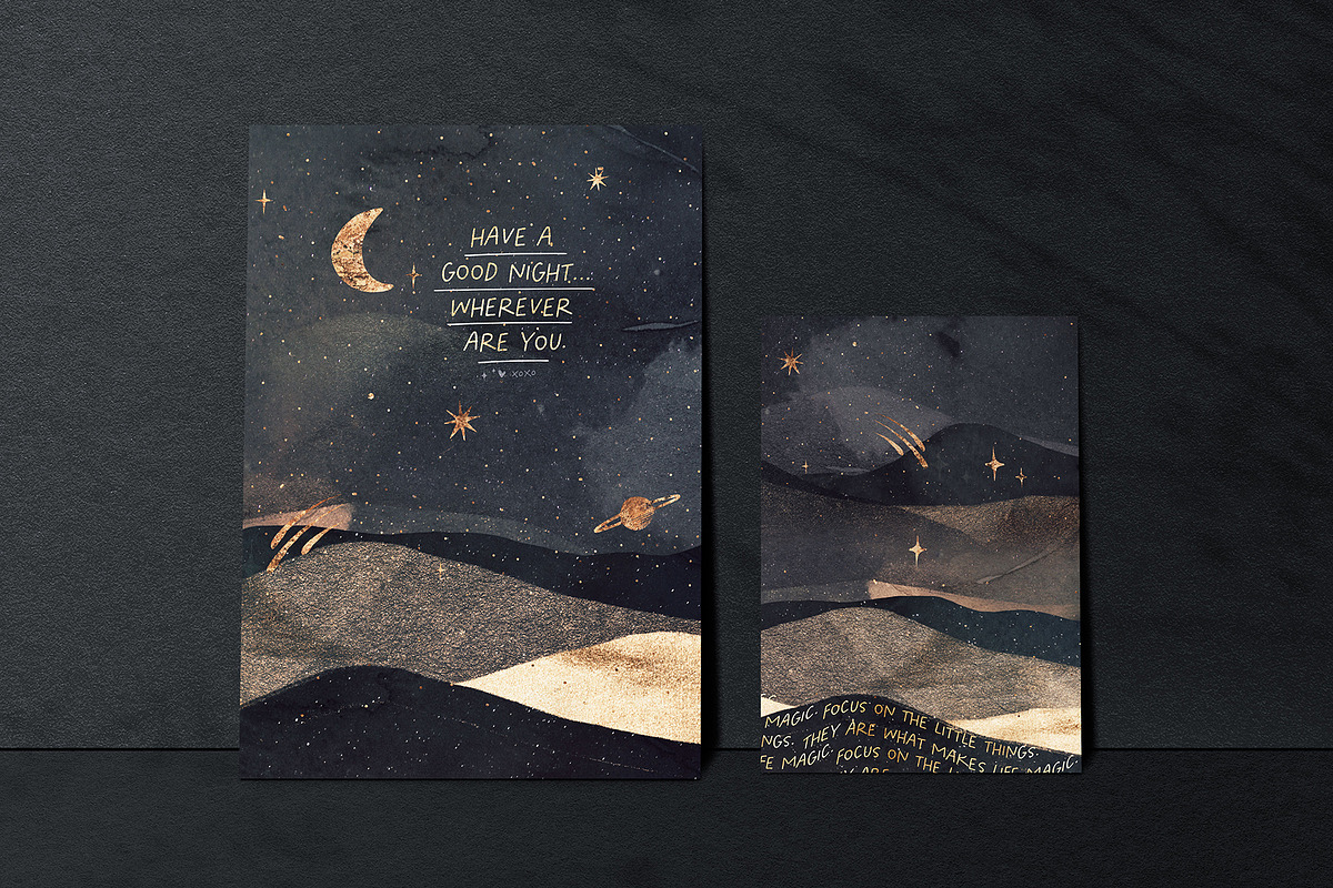 Abstract Landscape & Starry Night, a Texture Graphic by by creative paper (Photo 11 of 16)