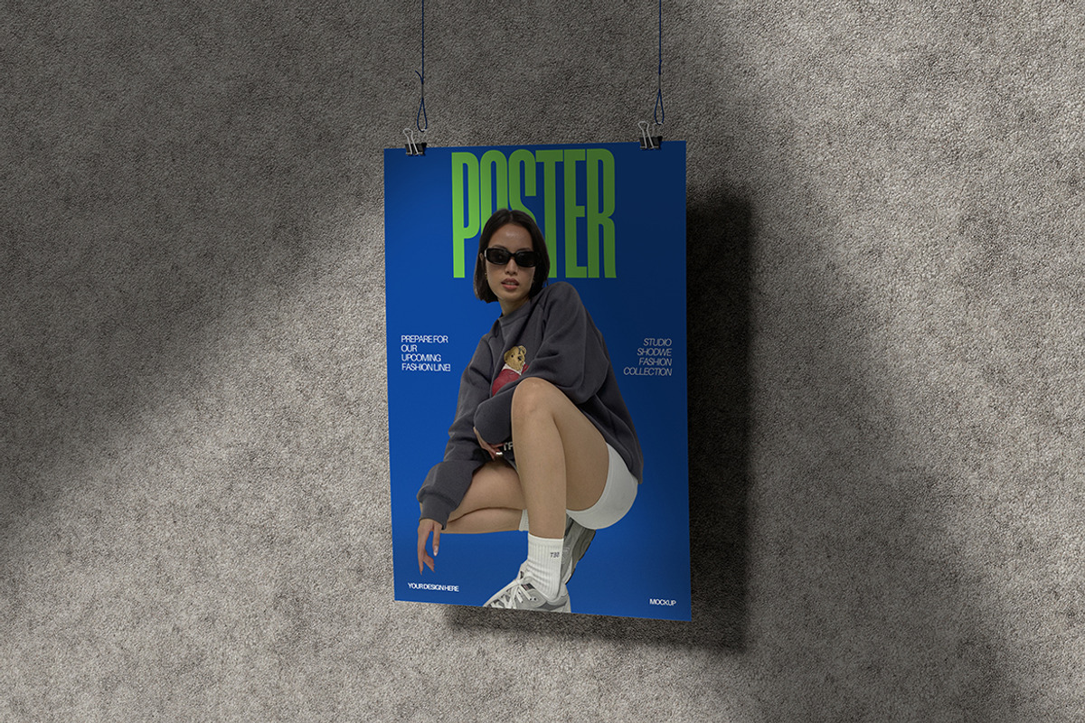 Hanging Poster Mockup, an Advertising Mockup by Design Source_ (Photo 2 of 5)