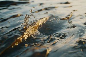 Water splashes captured on a reflect, a Photo by Dvoevnore photos