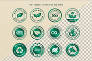 Eco Friendly Badge Sticker Set Vecto, an Object Graphic by DesignerCandies (Thumbnail 2 of 9)