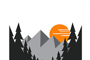 12 Pine Forest & Mountain Scenes, an Illustration by BIPLOB EXPERT (Thumbnail 12 of 12)
