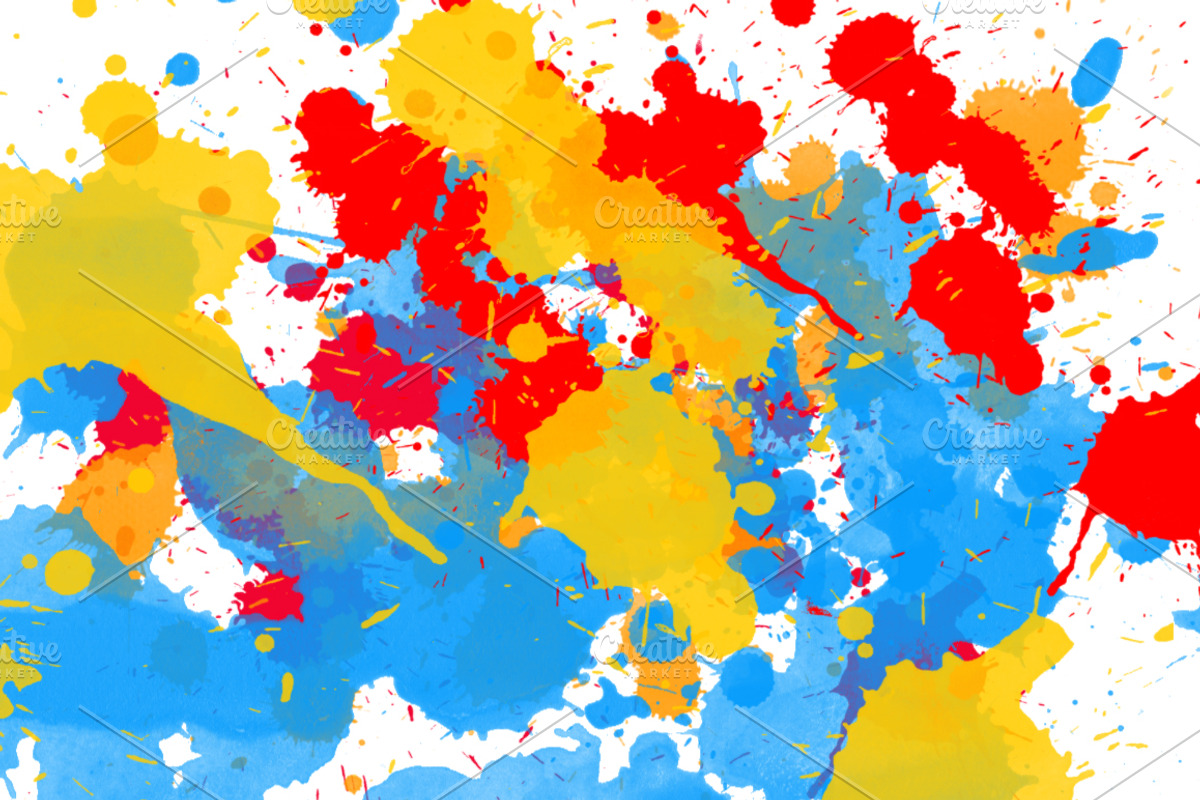 12 Color Splatter Photoshop brushes, a Brush Add-On by PeoGeo Creative (Photo 2 of 15)