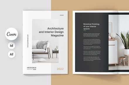 Architecture Magazine Canva Template, a Magazine Template by artbart