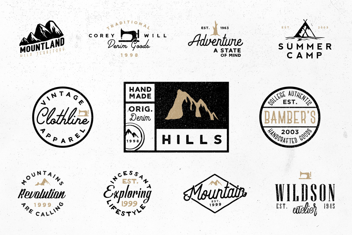 [vol.5] 20 Minimal Vintage Logos, a Branding & Logo Template by Roman Paslavsky (Photo 5 of 8)
